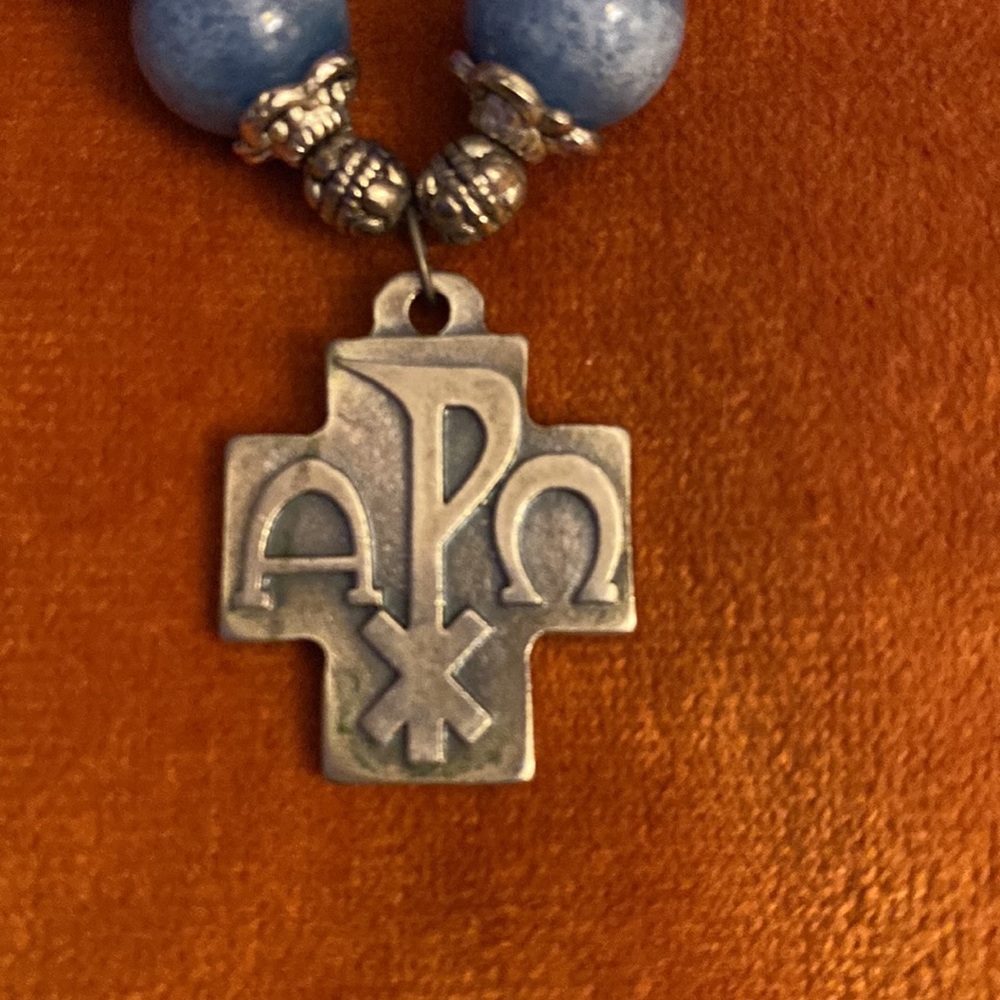 Alpha Omega Cross Necklace View 4